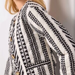 Sanctuary Monochrome Patterned Blazer